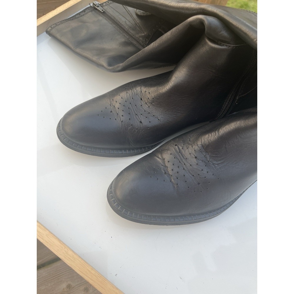 Elle Portuguese Woman's  Leather Zip Boots EU Sz 39 - Picture 13 of 14